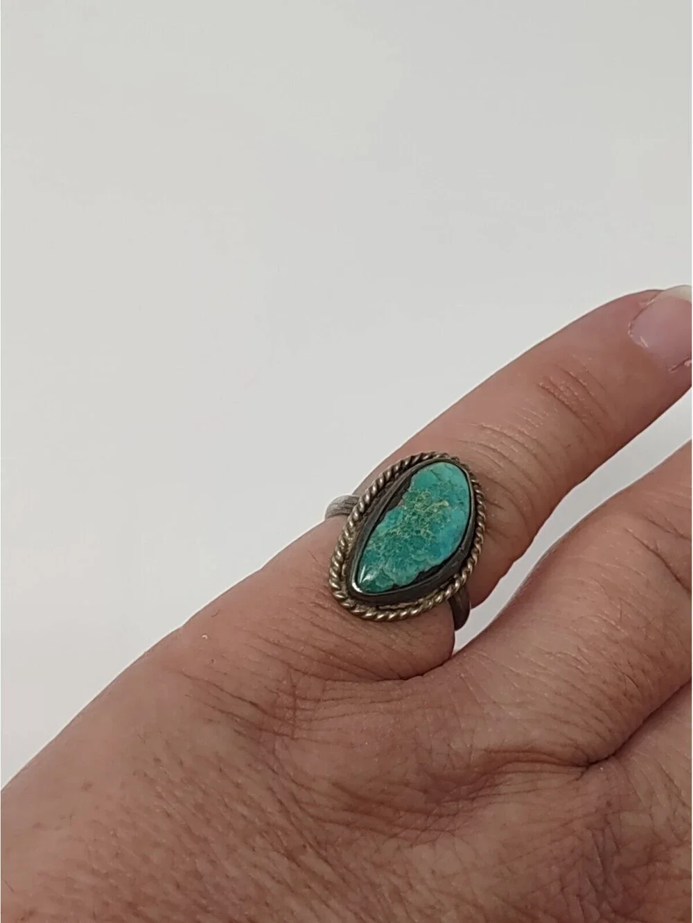 Handmade Southwestern 925 Sterling Silver Turquoise Ring 6